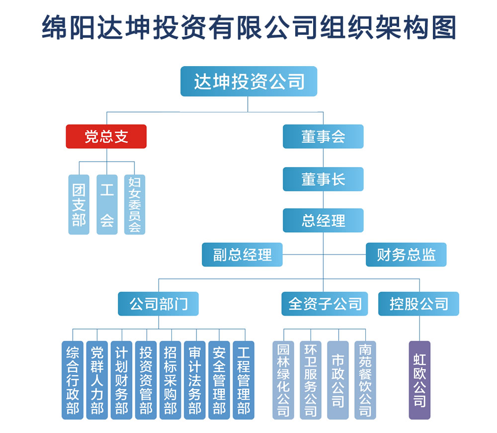 绵阳达坤投资有限公司组织架构图